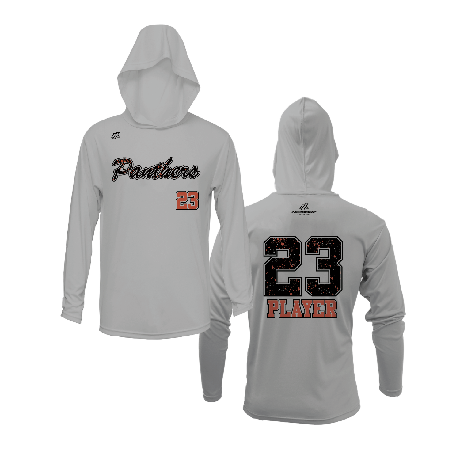 Maniglia 7U Panthers Script Splatter Logo Lightweight Hoodie