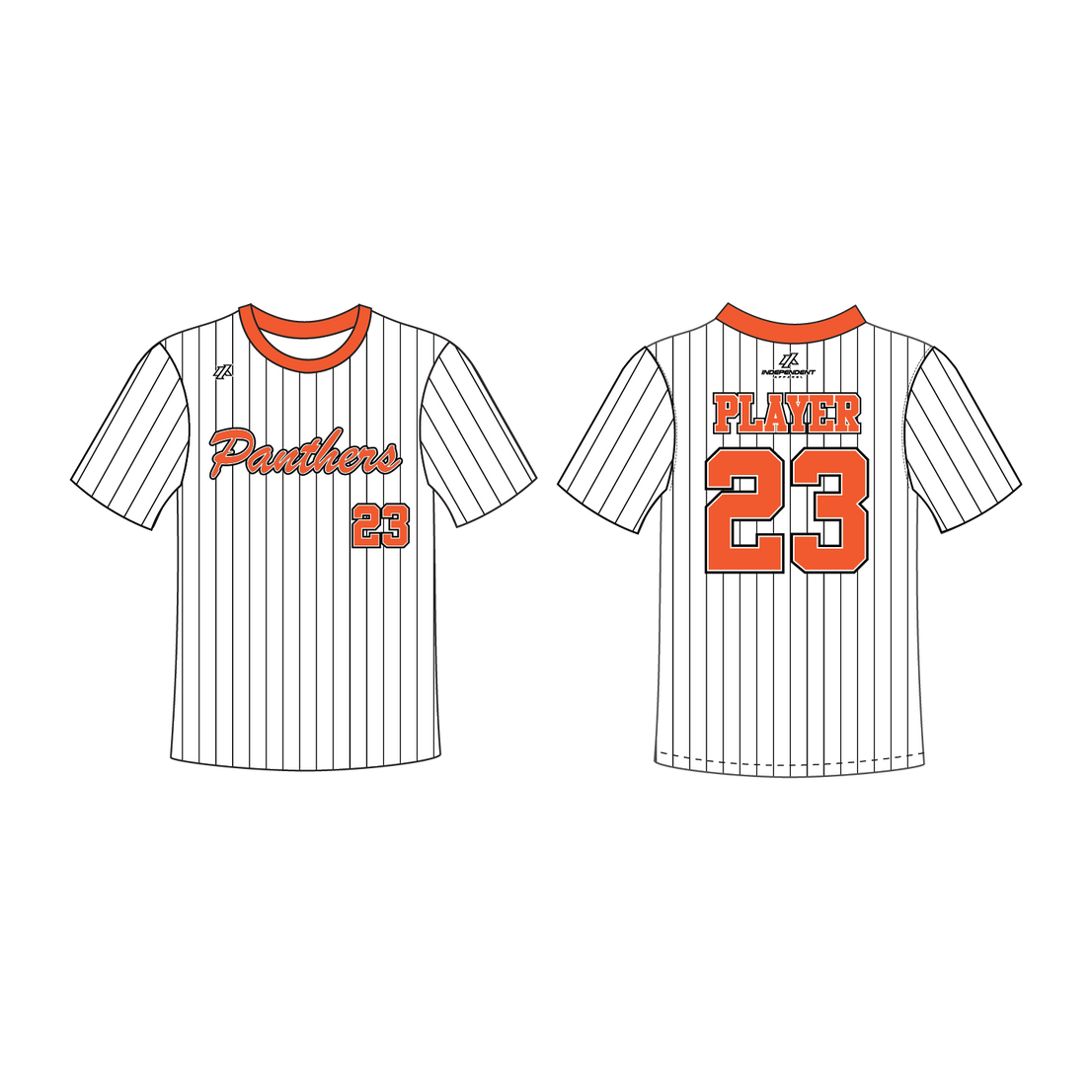 Maniglia 7U White Pinstripe Crew Neck Jersey