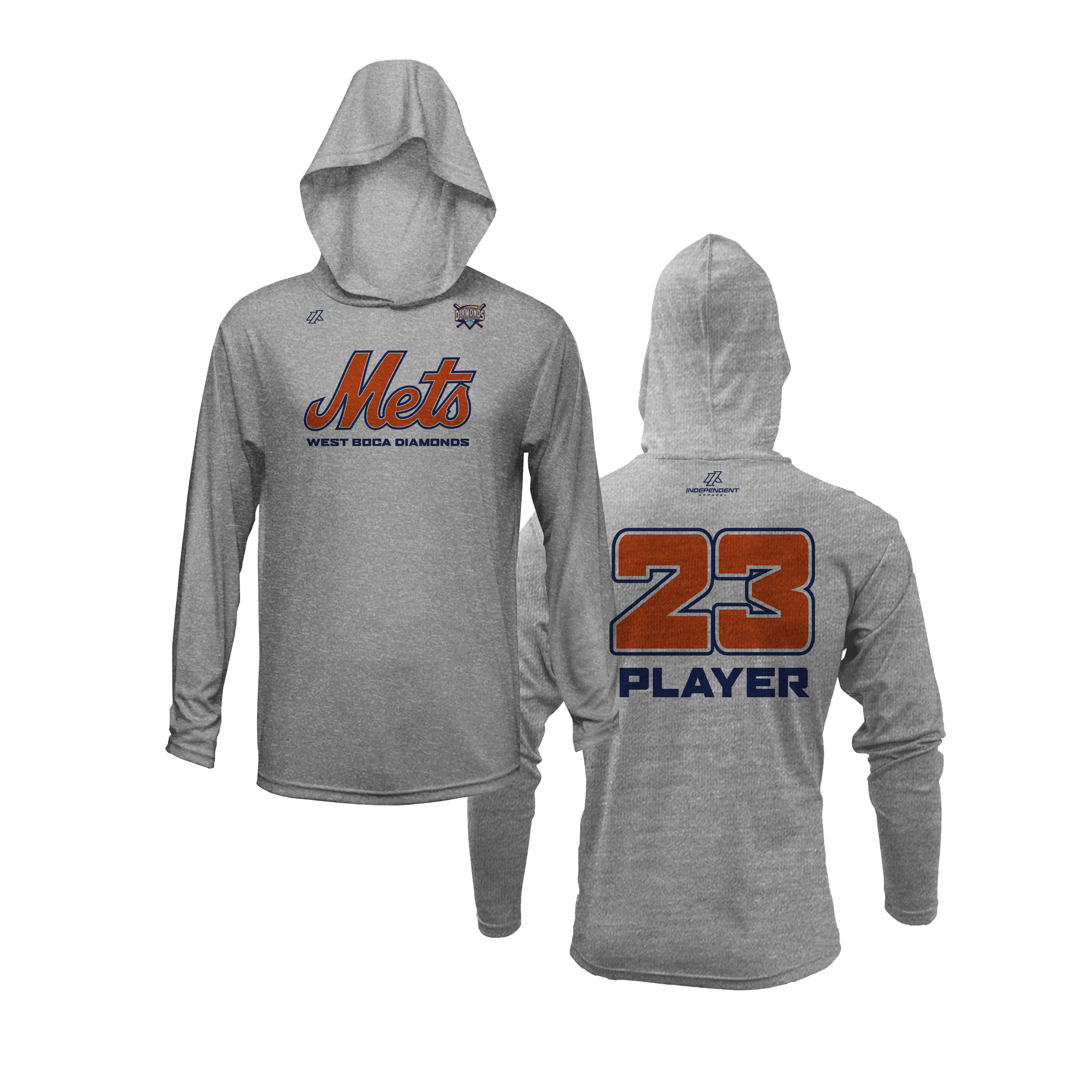 WBD Mets Logo Lightweight Hoodie