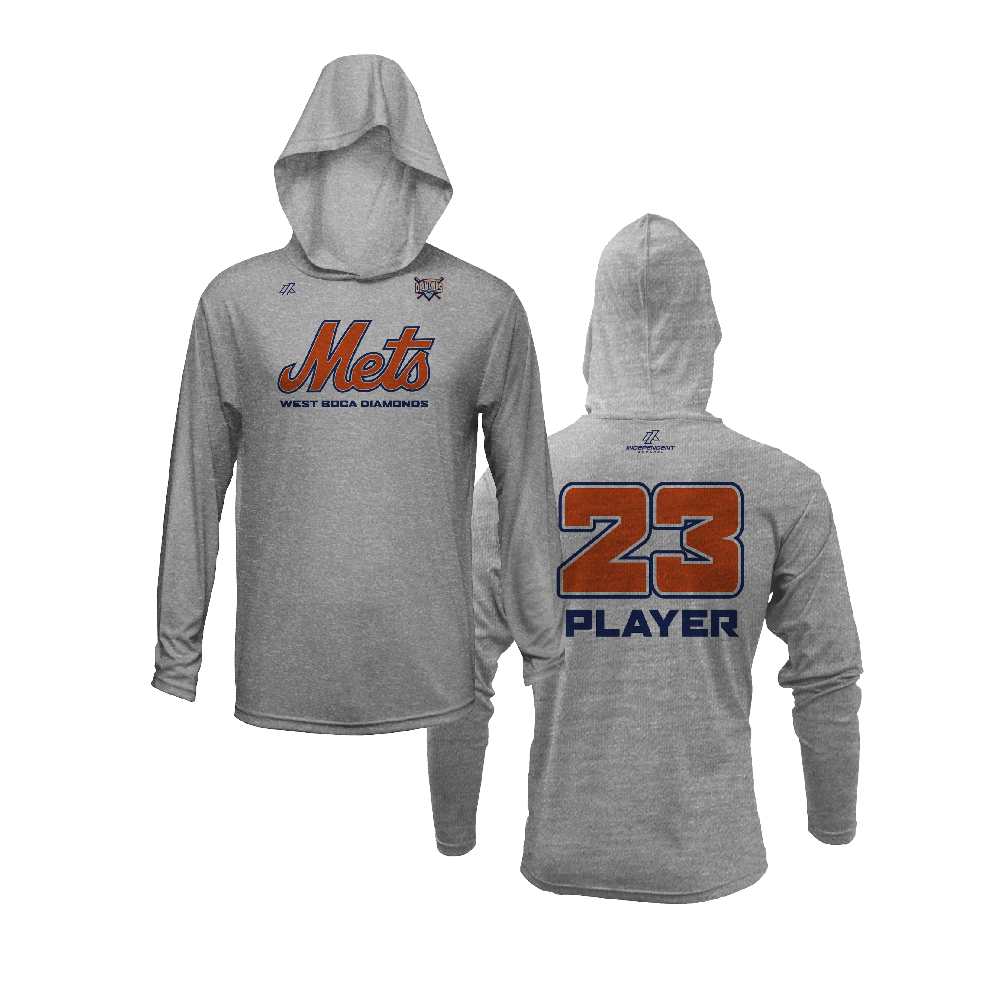 WBD Mets Logo Lightweight Hoodie