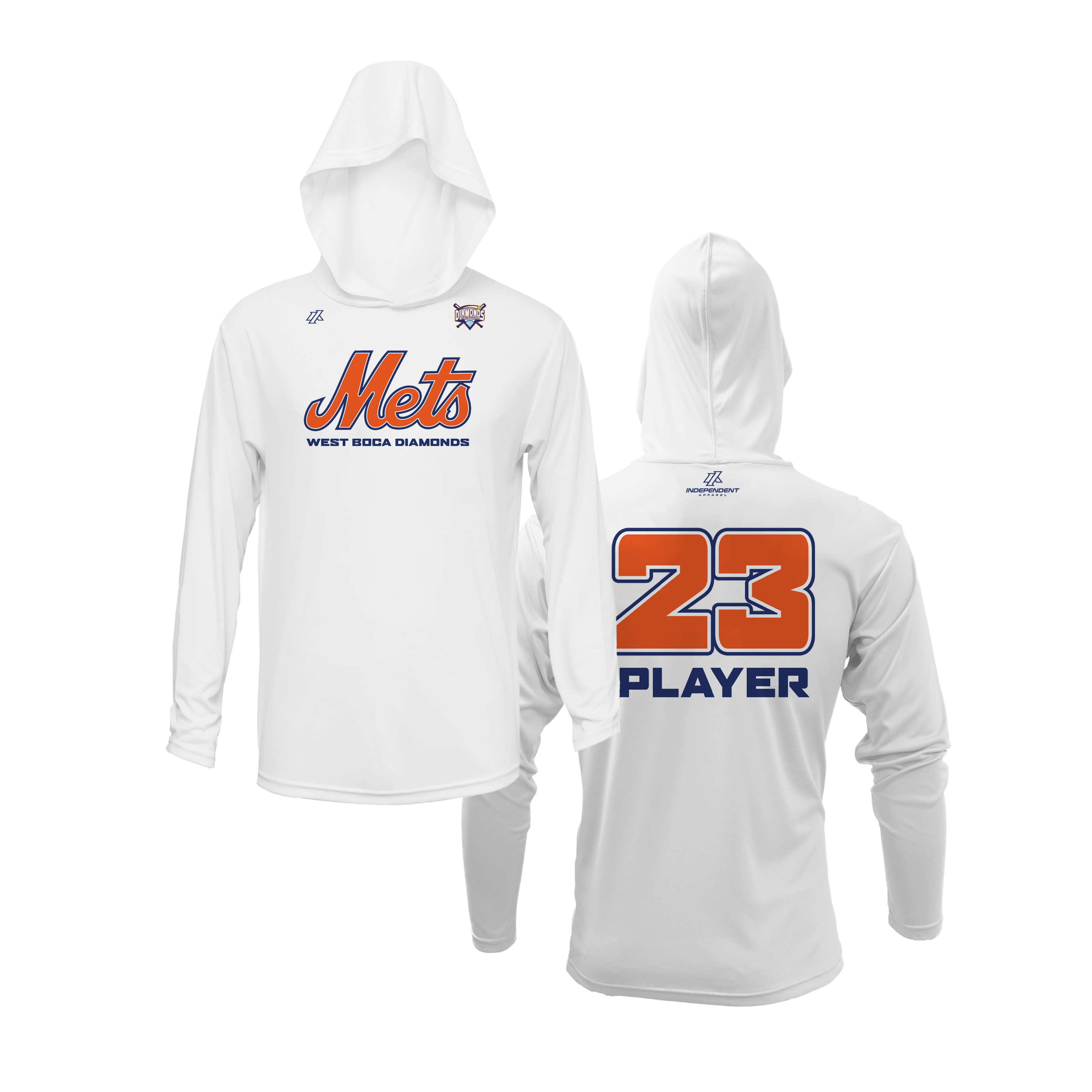 WBD Mets Logo Lightweight Hoodie