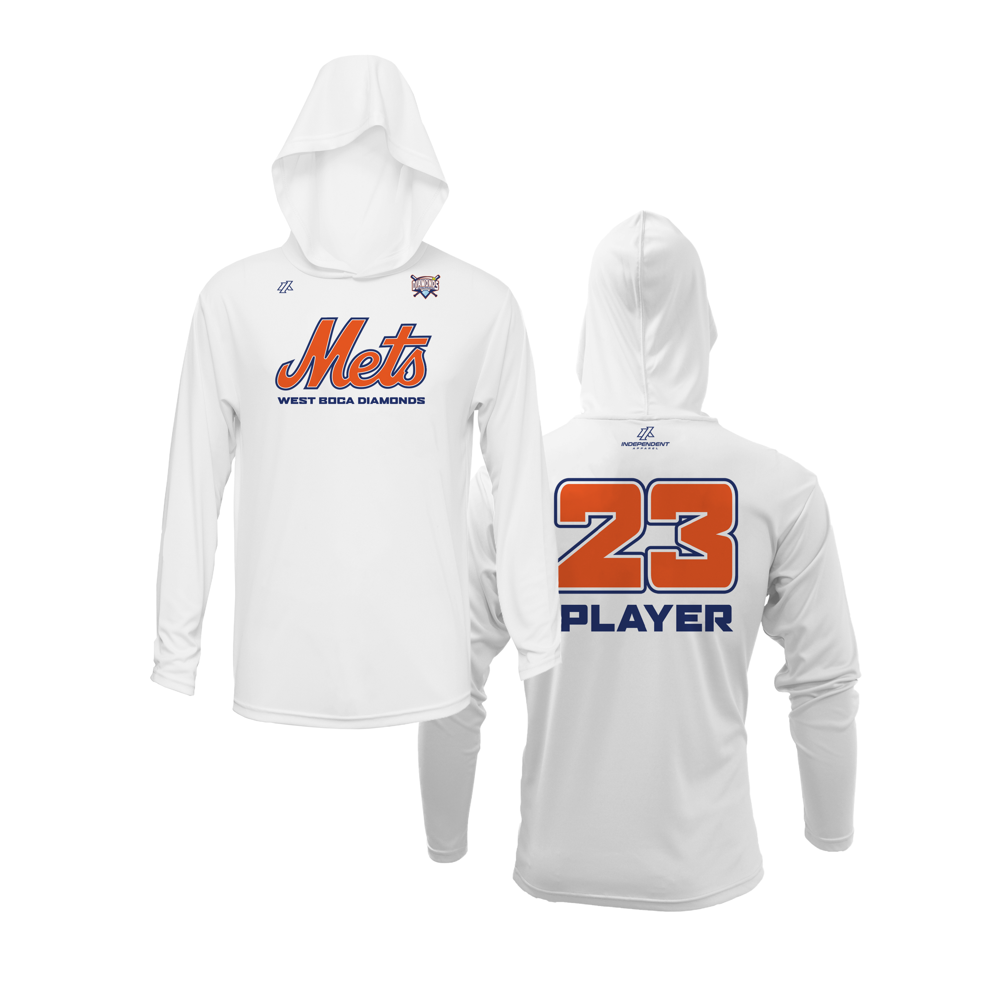 WBD Mets Logo Lightweight Hoodie
