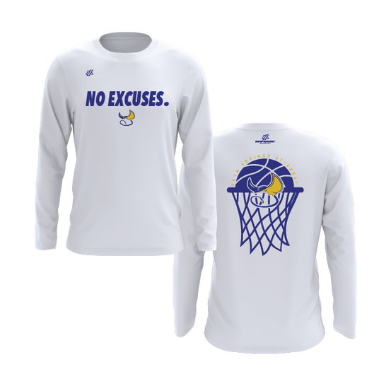Palm Springs "No Excuses." White Long Sleeve Shirt