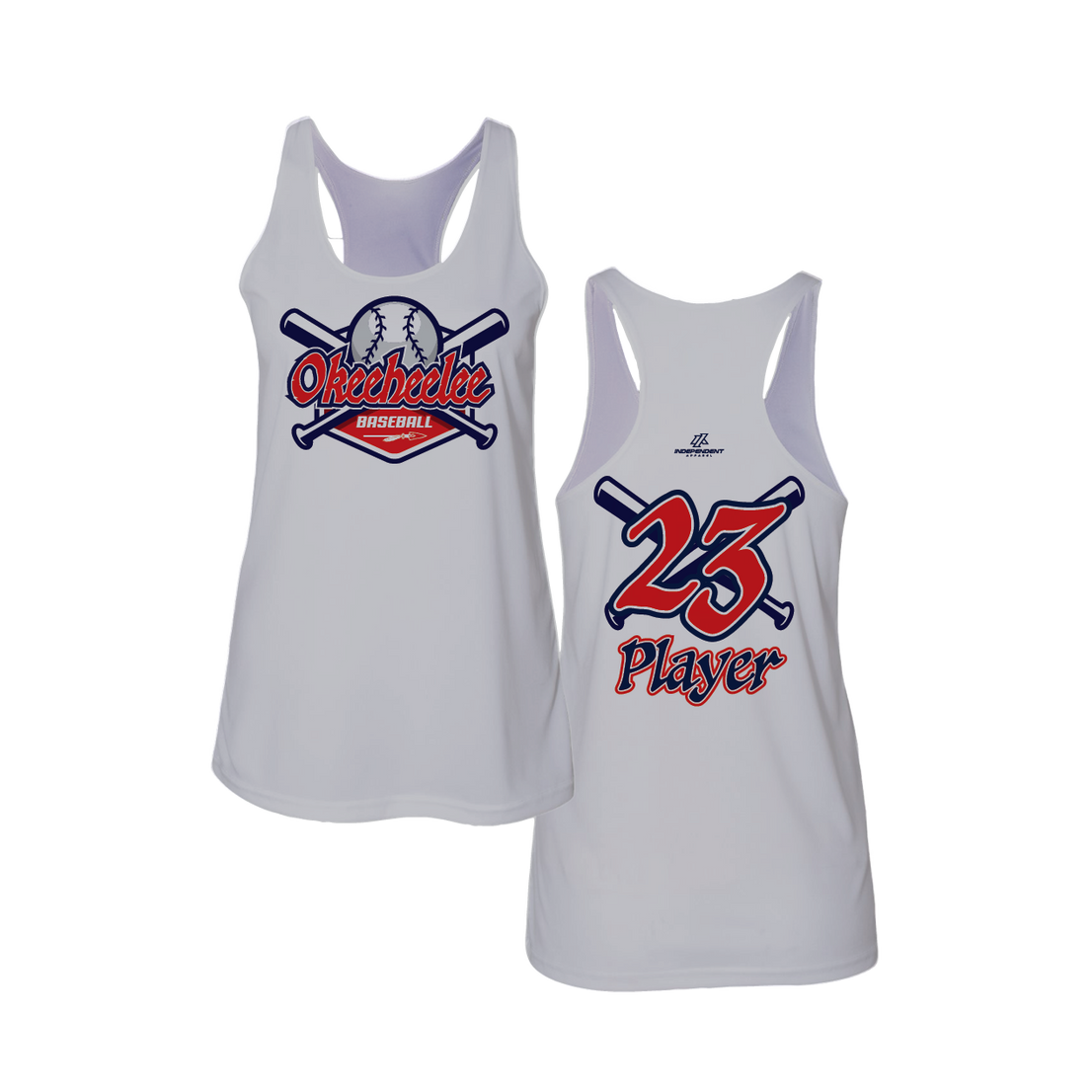 Okeeheelee Baseball Women's Tank Top - Bats & Ball Logo