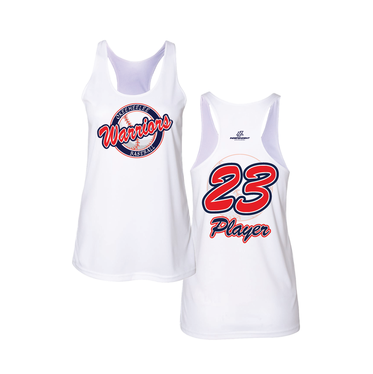 Okeeheelee Baseball Women's Tank Top - Circle Team Logo