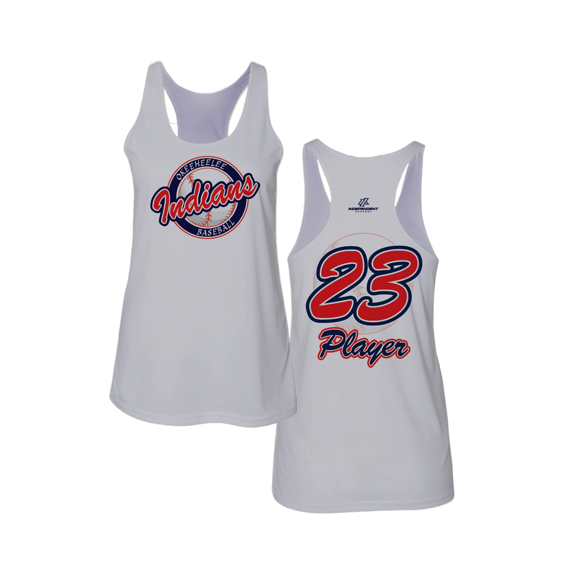 Okeeheelee Baseball Women's Tank Top - Circle Team Logo
