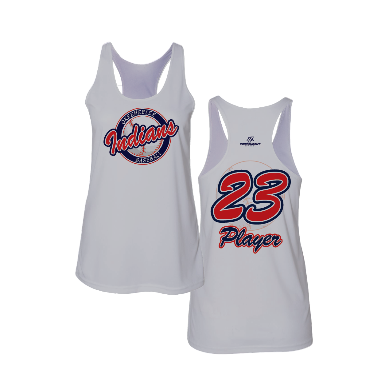 Okeeheelee Baseball Women's Tank Top - Circle Team Logo