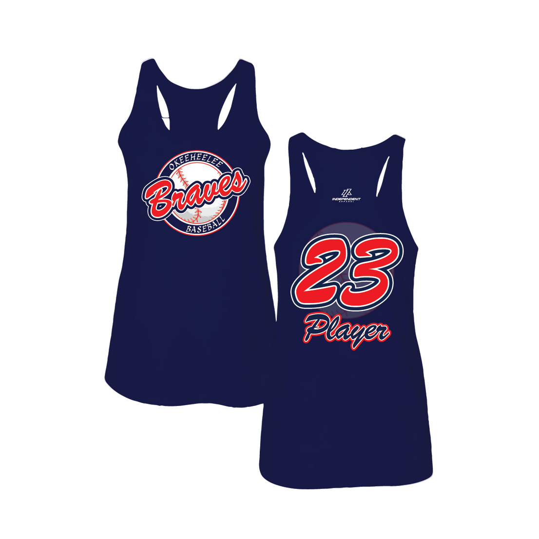 Okeeheelee Baseball Women's Tank Top - Circle Team Logo