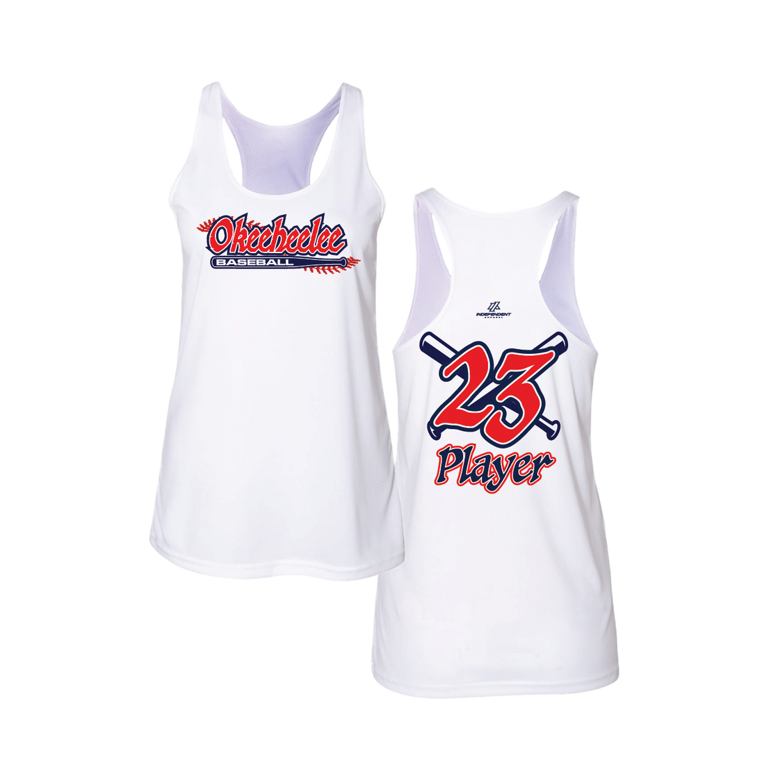 Okeeheelee Baseball Women's Tank Top - Laces Logo