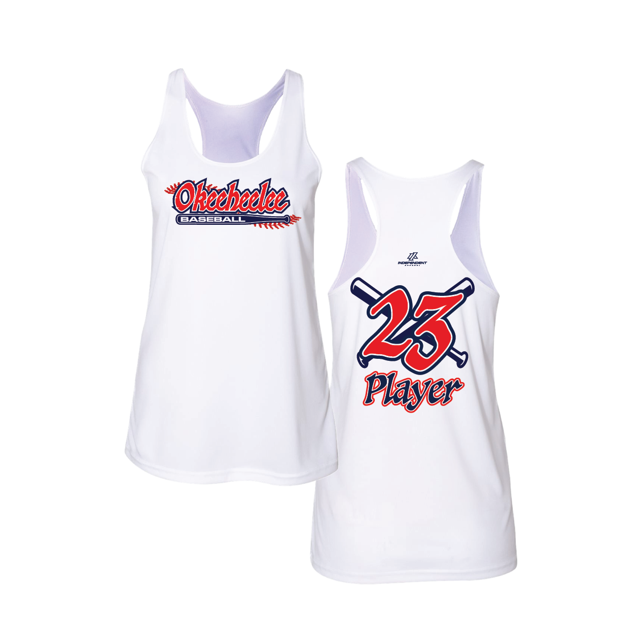 Okeeheelee Baseball Women's Tank Top - Laces Logo