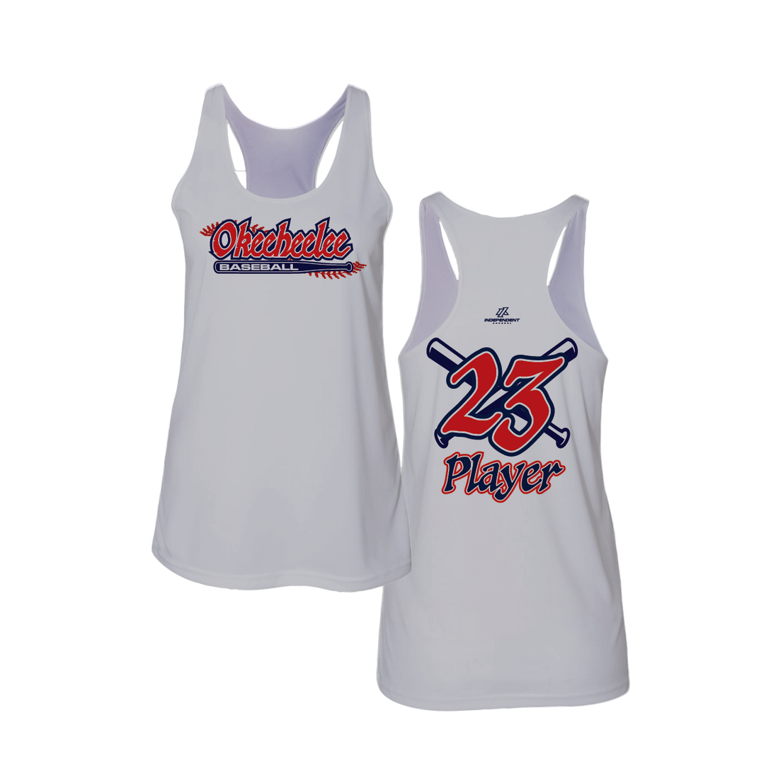Okeeheelee Baseball Women's Tank Top - Laces Logo