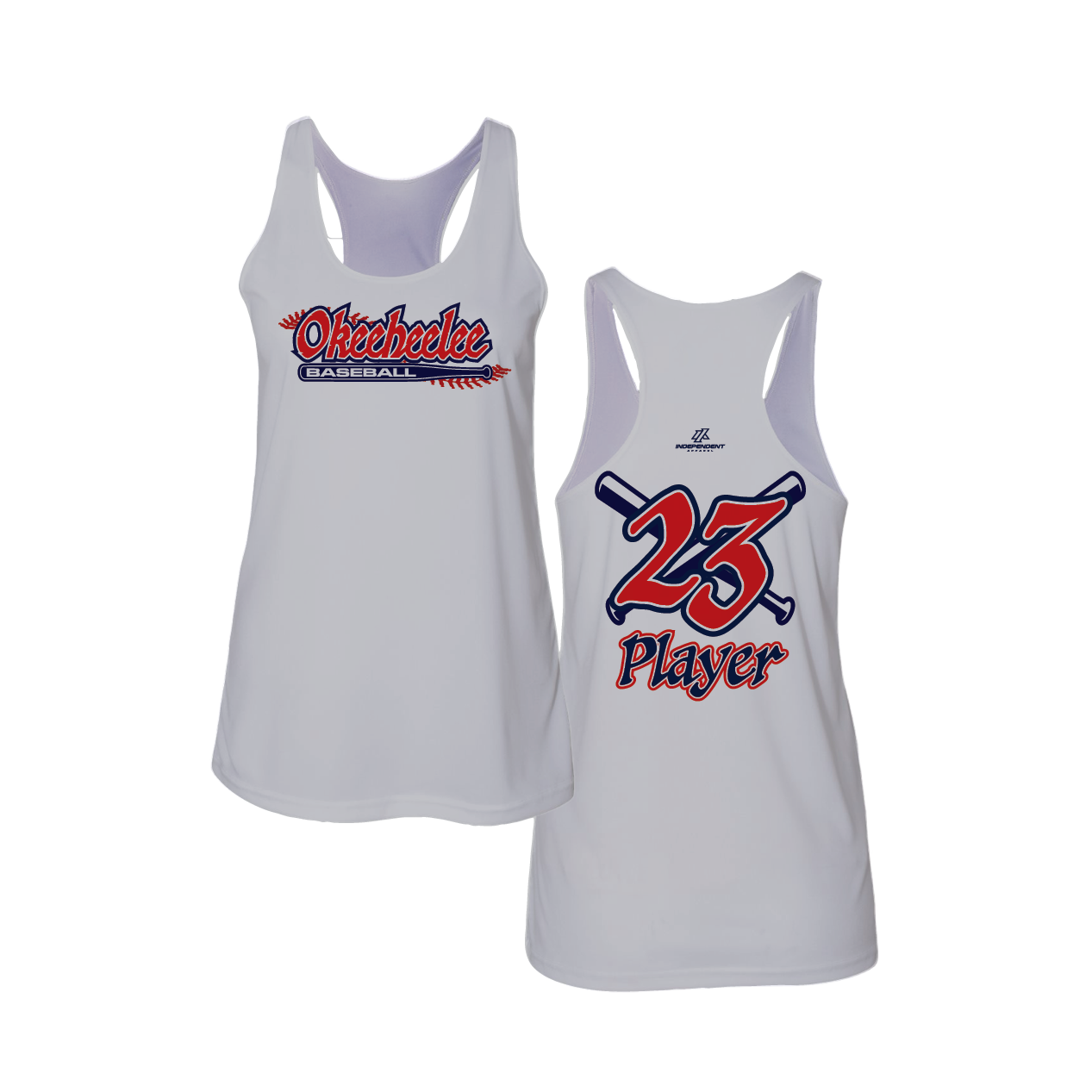 Okeeheelee Baseball Women's Tank Top - Laces Logo
