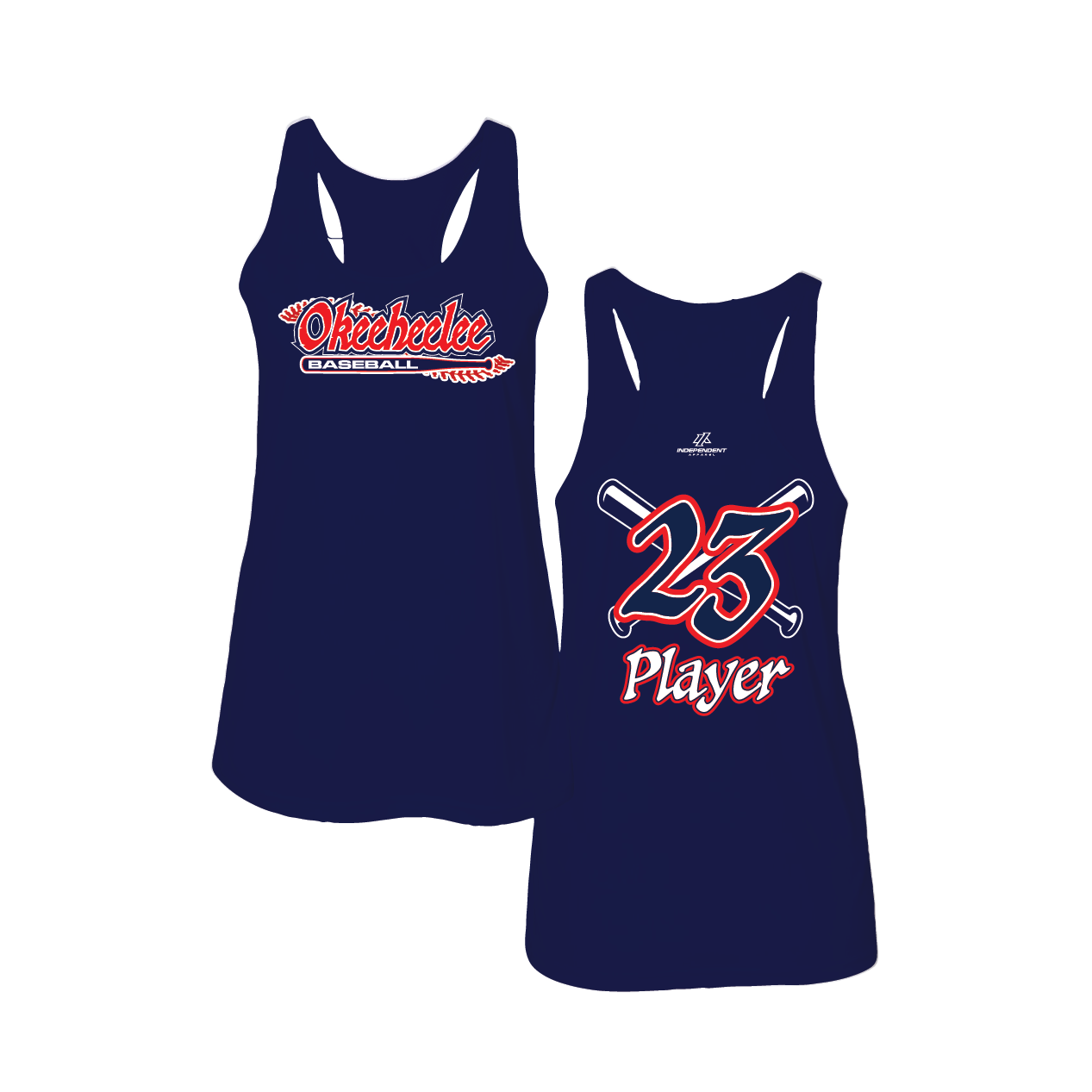 Okeeheelee Baseball Women's Tank Top - Laces Logo