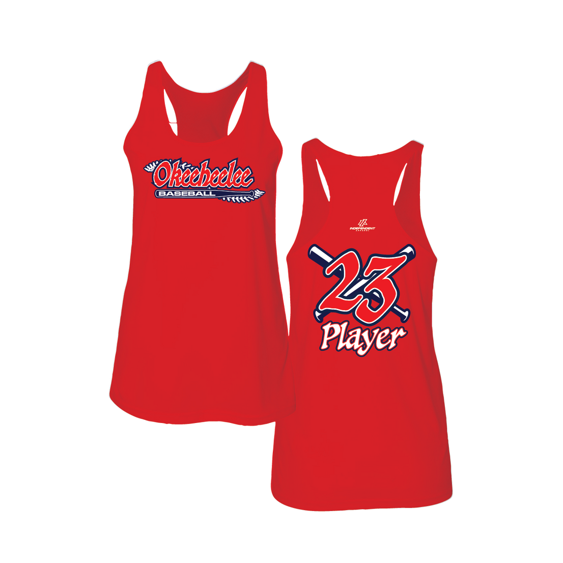 Okeeheelee Baseball Women's Tank Top - Laces Logo