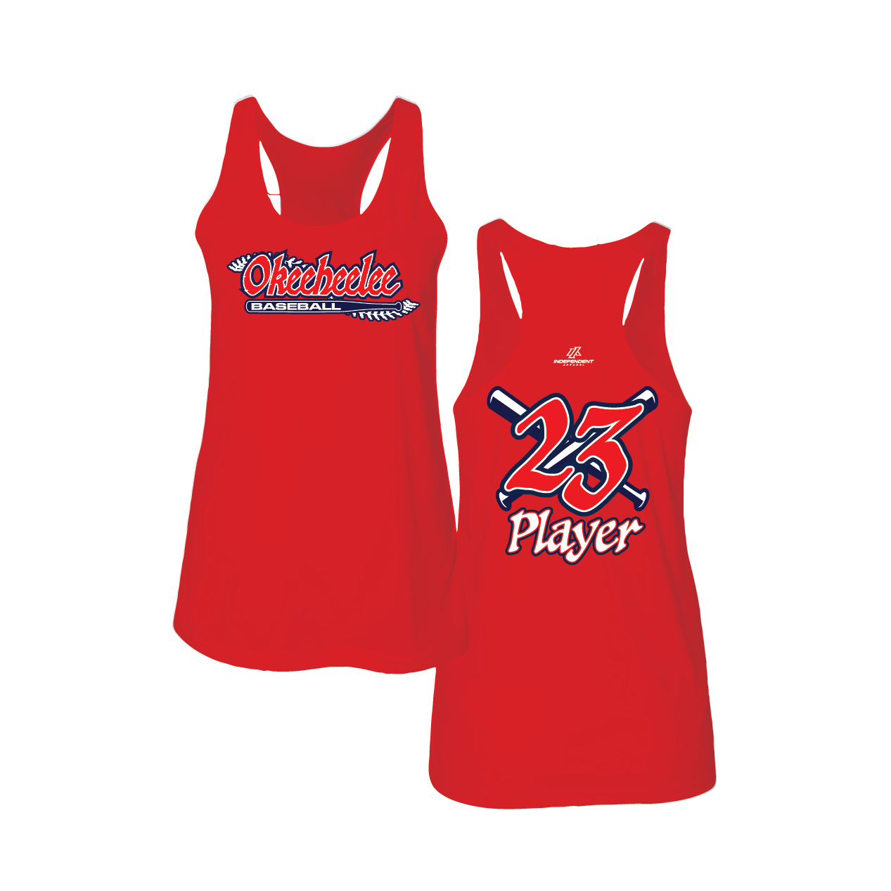 Okeeheelee Baseball Women's Tank Top - Laces Logo