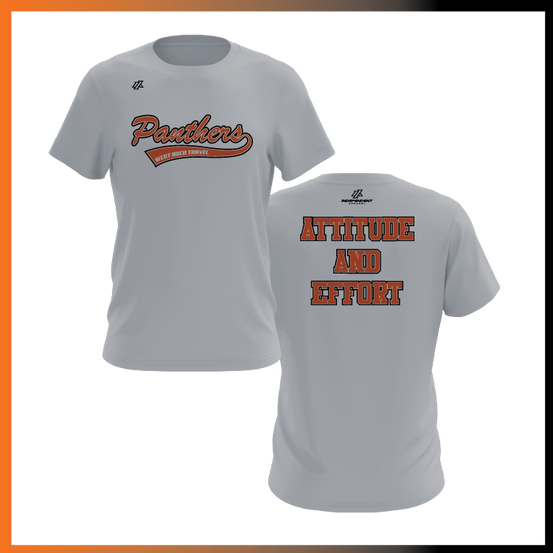 Olegario 7U Panthers "Attitude and Effort" Grey Practice Shirt