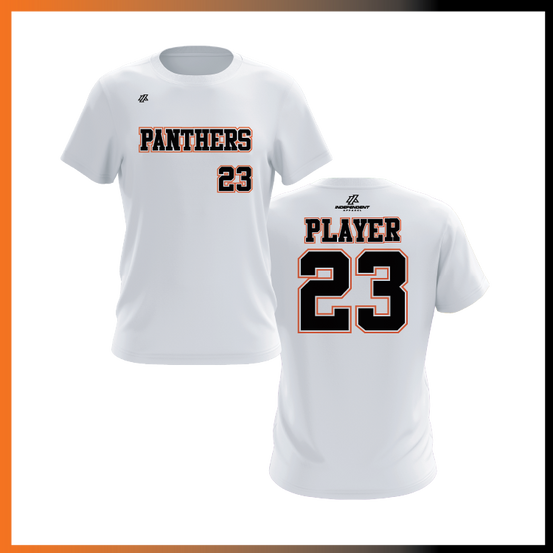 Olegario 7U Panthers Block Logo Short Sleeve Shirt