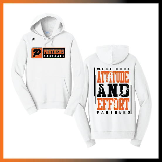 Olegario 7U Panthers "Attitude and Effort" Logo Cotton/Poly Sweatshirt Hoodie