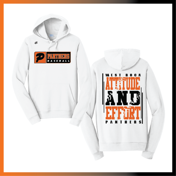 Olegario 7U Panthers "Attitude and Effort" Logo Cotton/Poly Sweatshirt Hoodie