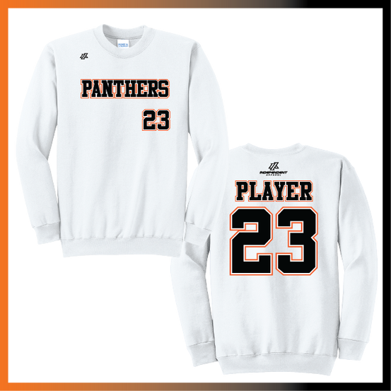 Olegario 7U Panthers Block Logo Cotton Crewneck Sweatshirt