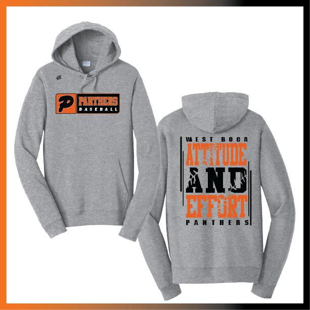 Olegario 7U Panthers "Attitude and Effort" Logo Cotton/Poly Sweatshirt Hoodie