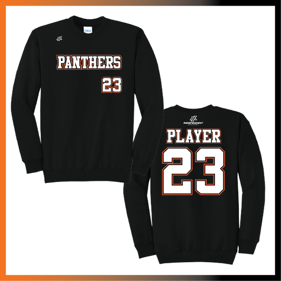 Olegario 7U Panthers Block Logo Cotton Crewneck Sweatshirt
