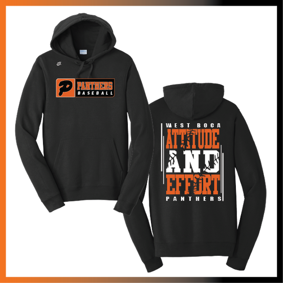 Olegario 7U Panthers "Attitude and Effort" Logo Cotton/Poly Sweatshirt Hoodie