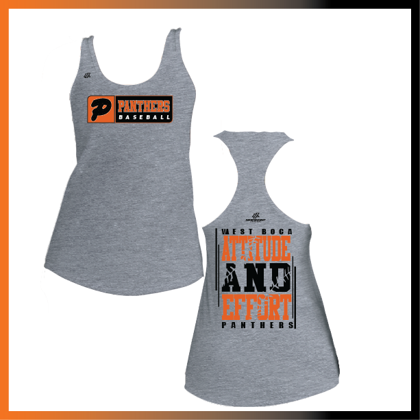 Olegario 7U Panthers "Attitude and Effort" Logo Women's Poly/Cotton Tank Top