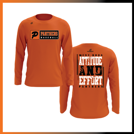 Olegario 7U Panthers "Attitude and Effort" Long Sleeve Shirt