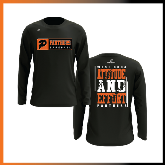 Olegario 7U Panthers "Attitude and Effort" Long Sleeve Shirt