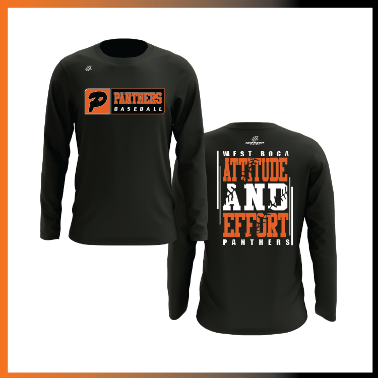 Olegario 7U Panthers "Attitude and Effort" Long Sleeve Shirt