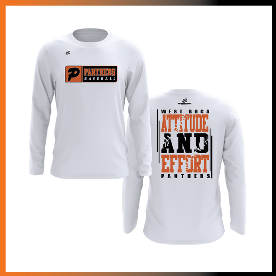 Olegario 7U Panthers "Attitude and Effort" Long Sleeve Shirt