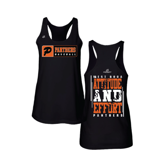 Olegario 7U Panthers "Attitude and Effort" Logo Women's Poly/Cotton Tank Top