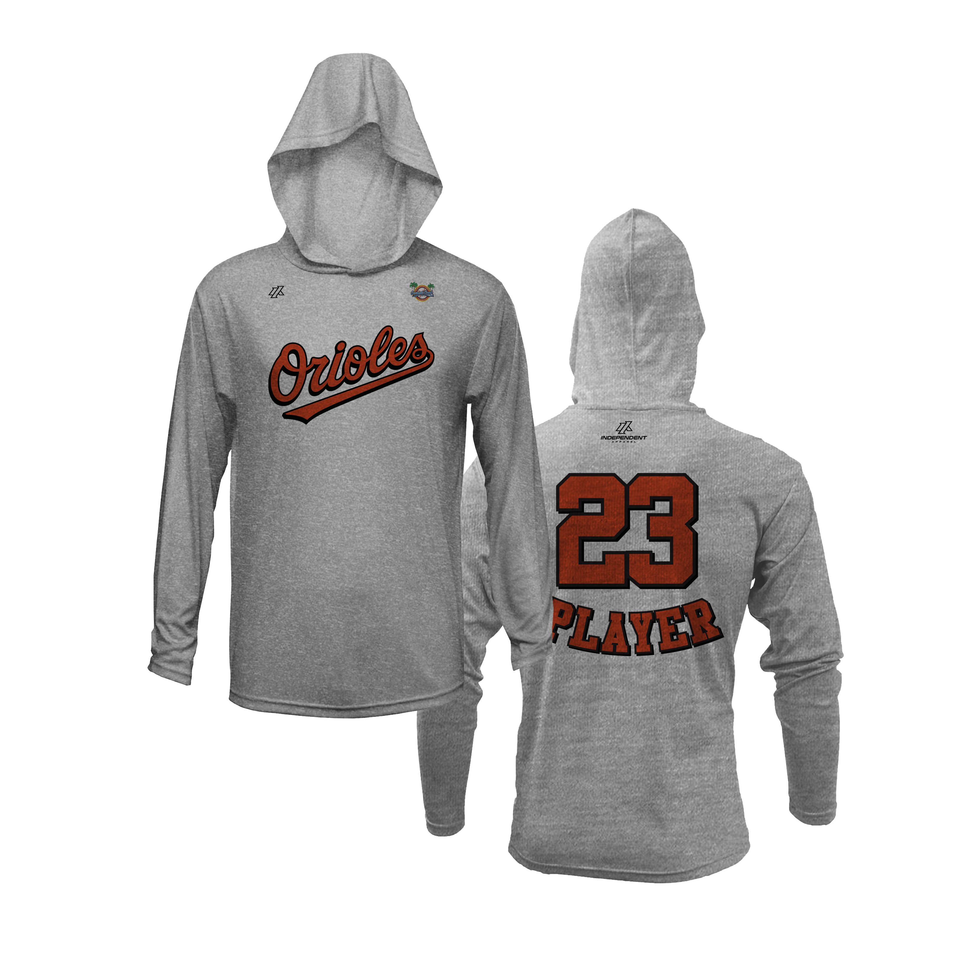 CCLL Orioles Script Logo Lightweight Hoodie