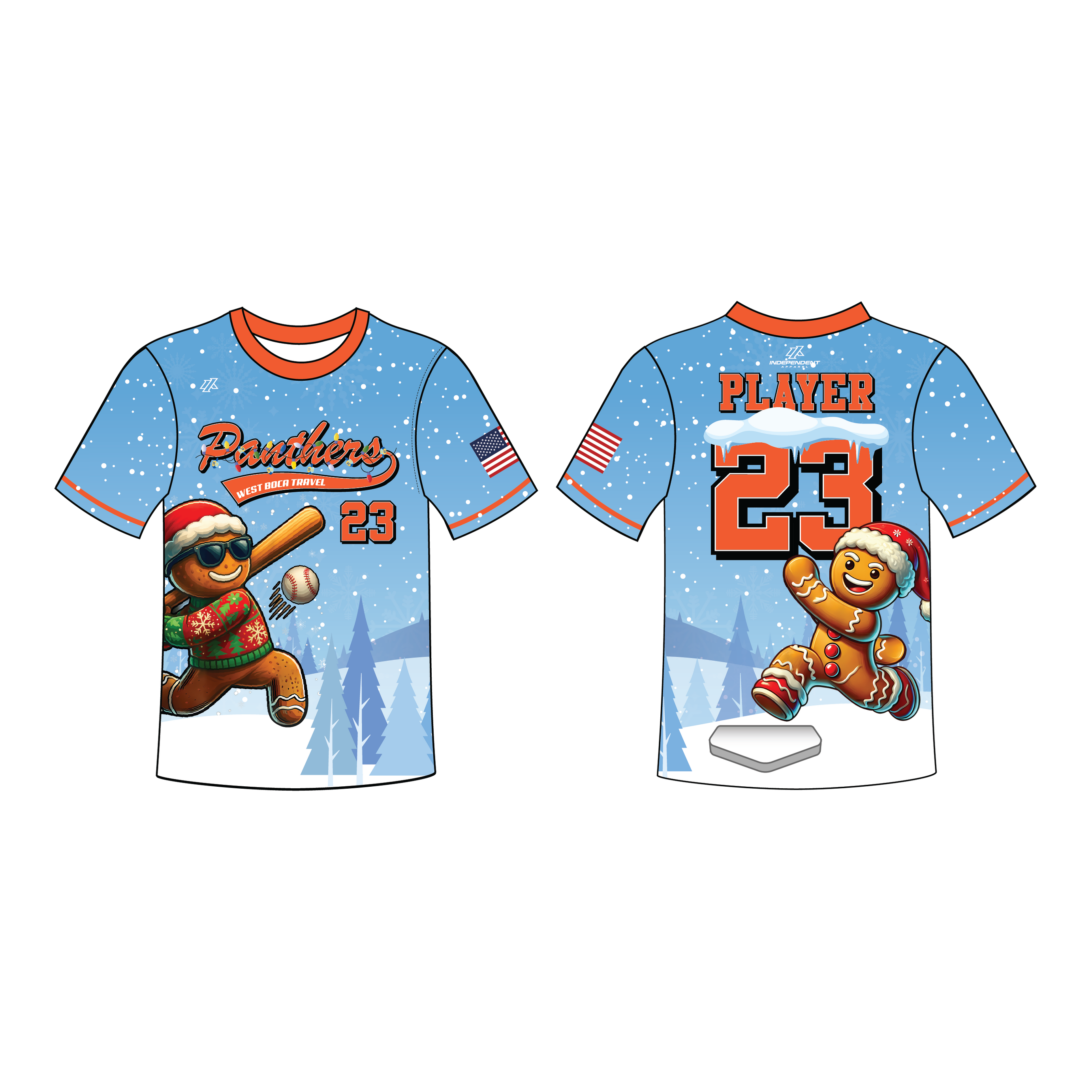 Perlman 7U Blue Holiday Crew Neck Jersey