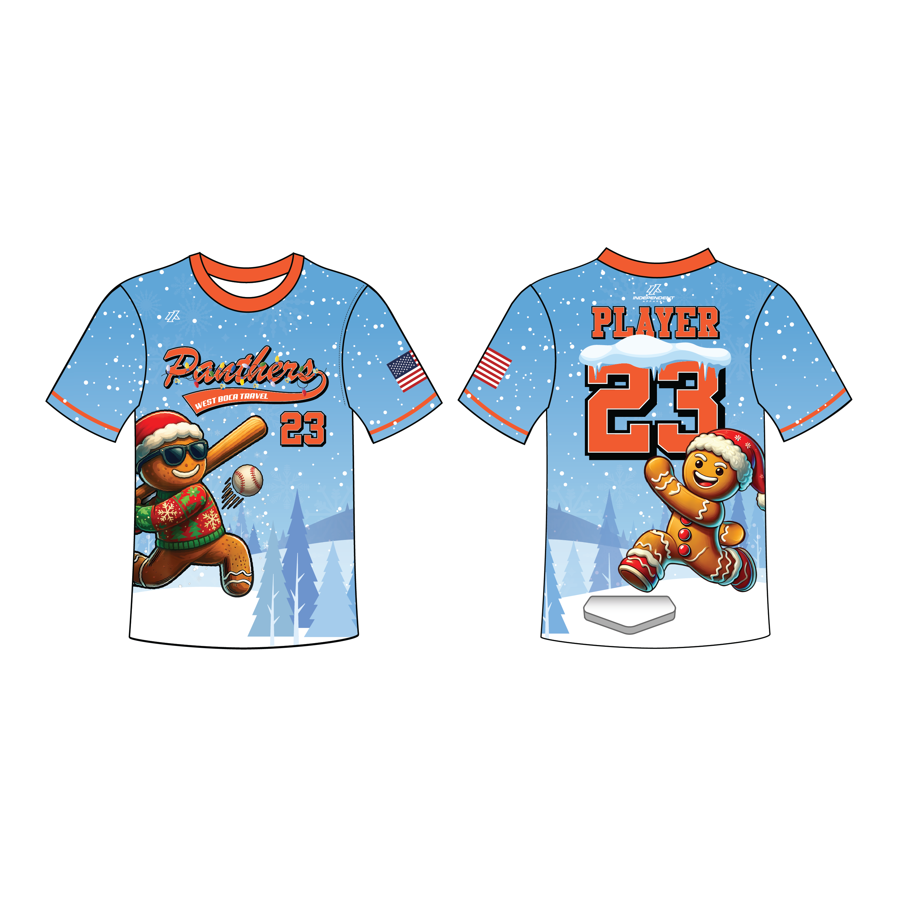 Perlman 7U Blue Holiday Crew Neck Jersey