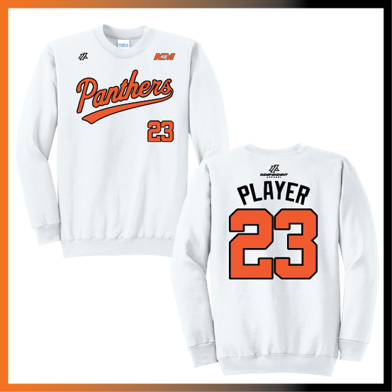 Bustamante 14U Script Logo Cotton/Poly Crewneck Sweatshirt
