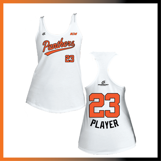 Bustamante 14U Panthers Script Logo Women's Poly/Cotton Tank Top