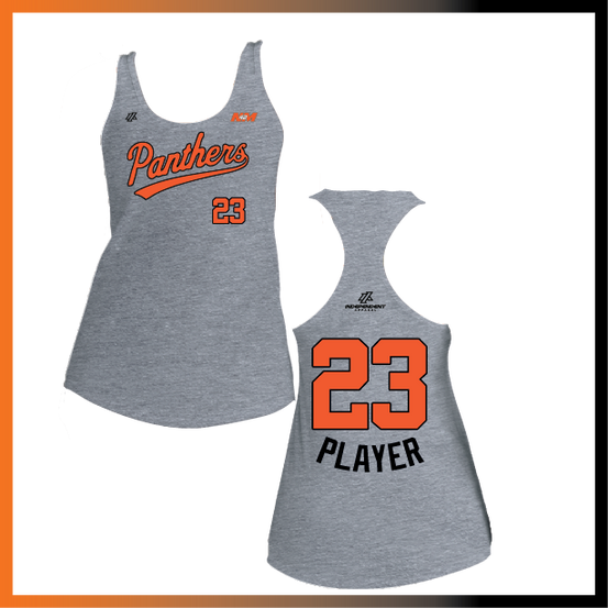 Bustamante 14U Panthers Script Logo Women's Poly/Cotton Tank Top