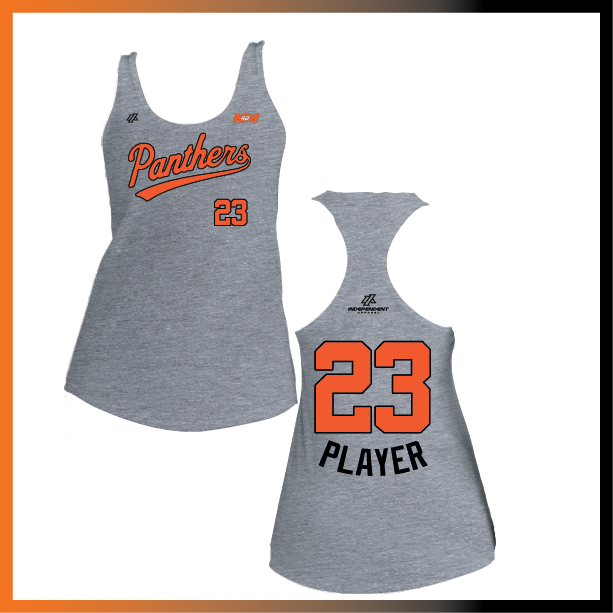 Bustamante 14U Panthers Script Logo Women's Poly/Cotton Tank Top