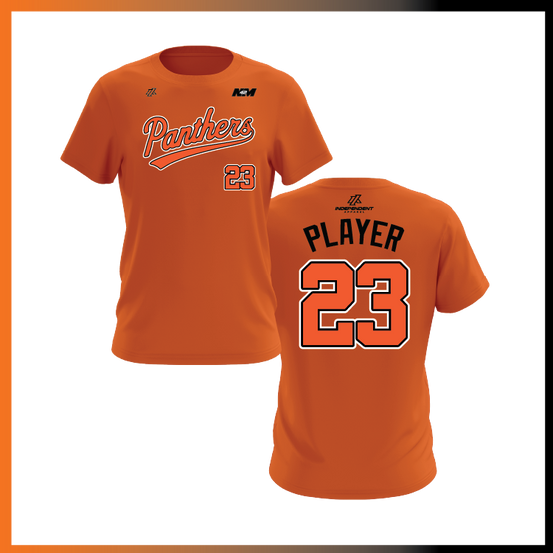 Bustamante 14U Panthers Script Short Sleeve Shirt