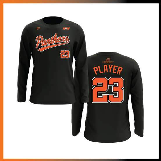 Bustamante 14U Panthers Script Logo Long Sleeve Shirt