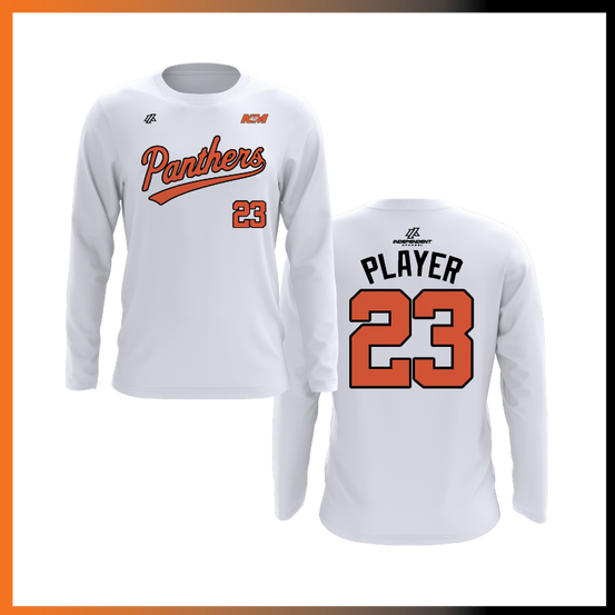 Bustamante 14U Panthers Script Logo Long Sleeve Shirt