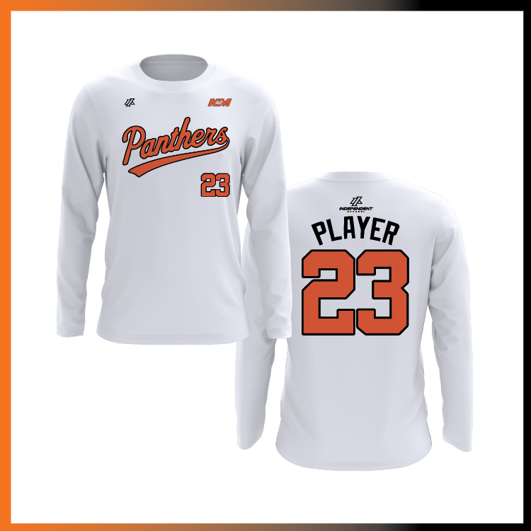 Bustamante 14U Panthers Script Logo Long Sleeve Shirt