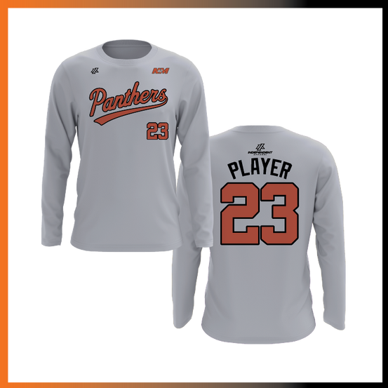 Bustamante 14U Panthers Script Logo Long Sleeve Shirt