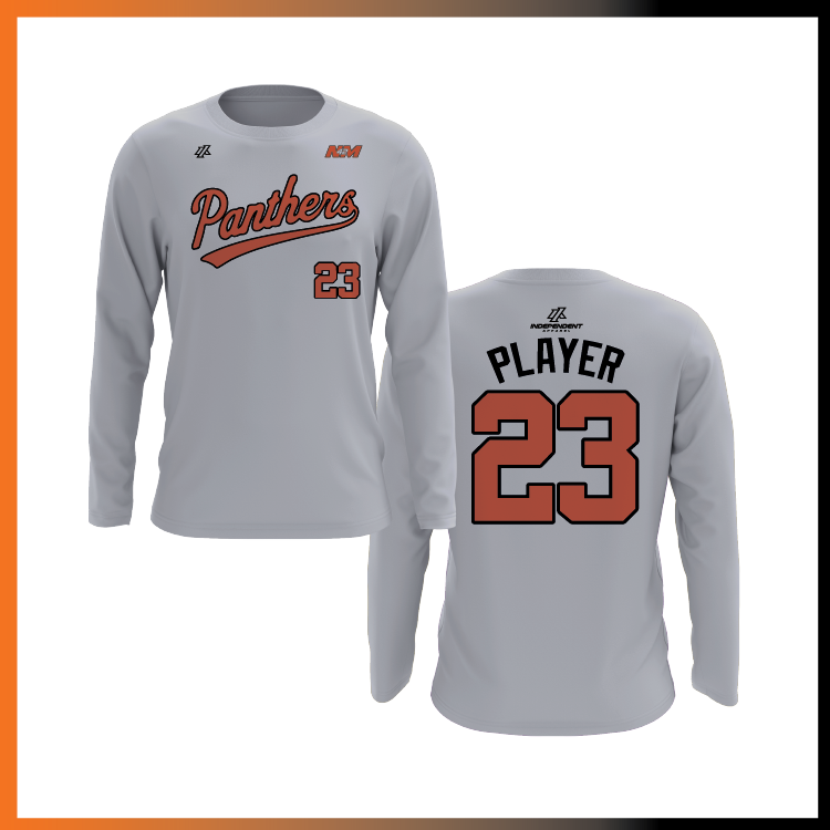 Bustamante 14U Panthers Script Logo Long Sleeve Shirt