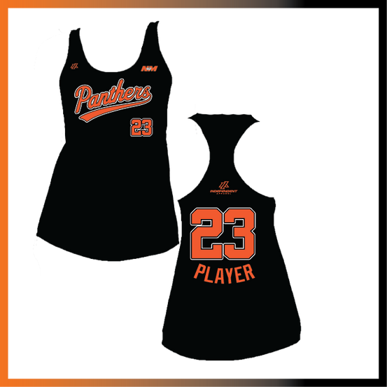 Bustamante 14U Panthers Script Logo Women's Poly/Cotton Tank Top