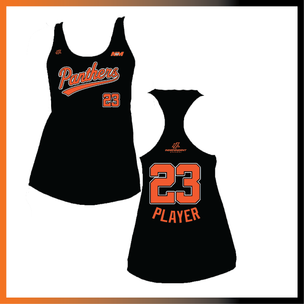 Bustamante 14U Panthers Script Logo Women's Poly/Cotton Tank Top