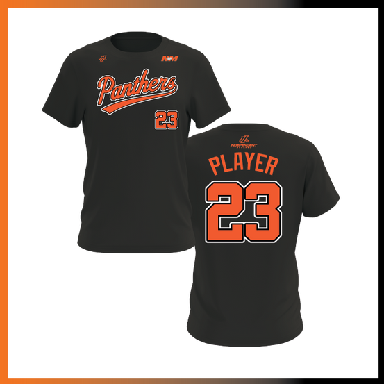 Bustamante 14U Panthers Script Short Sleeve Shirt