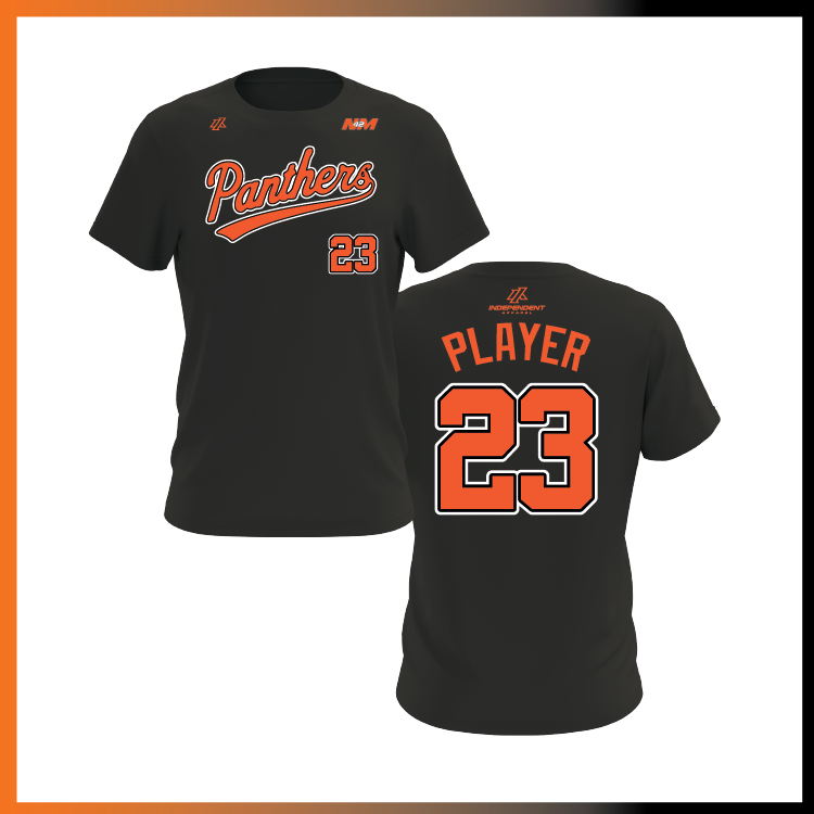 Bustamante 14U Panthers Script Short Sleeve Shirt